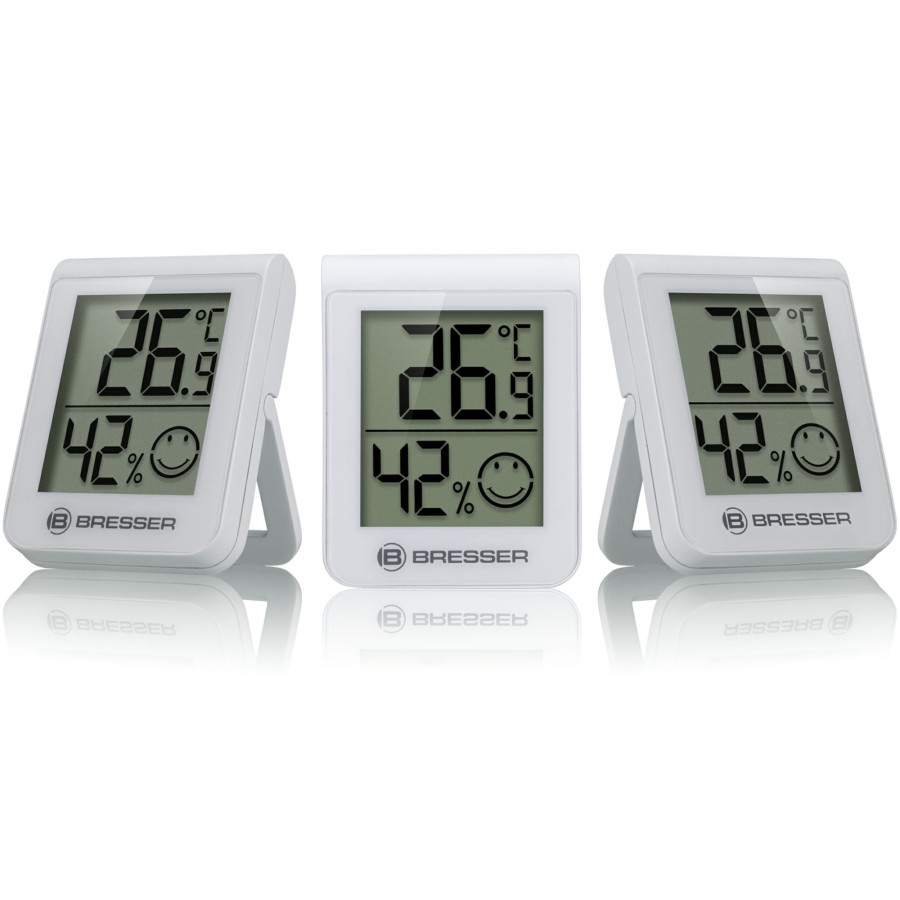 Thermometer/Hygrometer | Bresser Bresser Humitemp Thermo-Hygro-Indikator 3Er-Set Weis