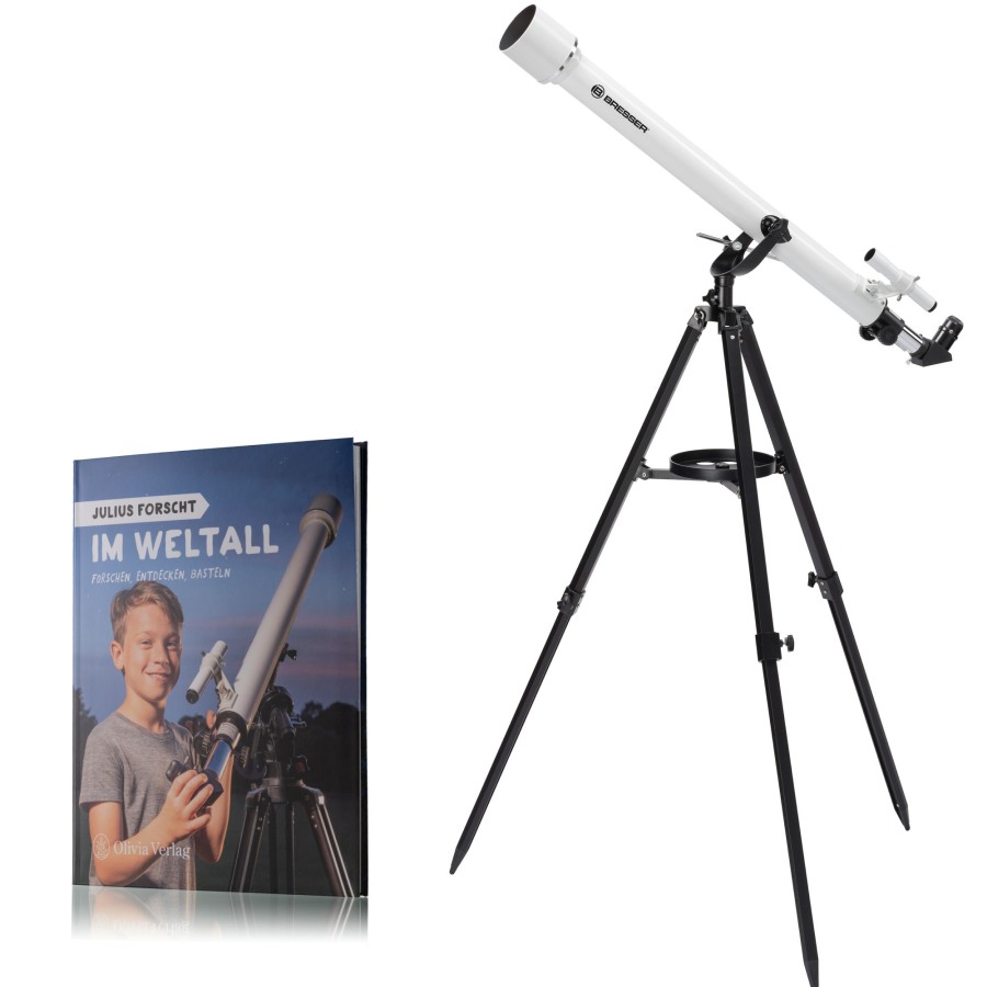 Astronomie | Bresser Bresser Classic 60/900 Az Linsenteleskop Mit Buch ''Julius Forscht Im Weltall''