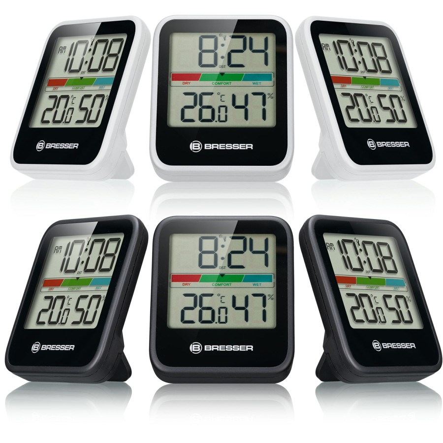 Thermometer/Hygrometer | Bresser Bresser Climate Monitor Thermo- / Hygrometer Dcf 3Er-Set