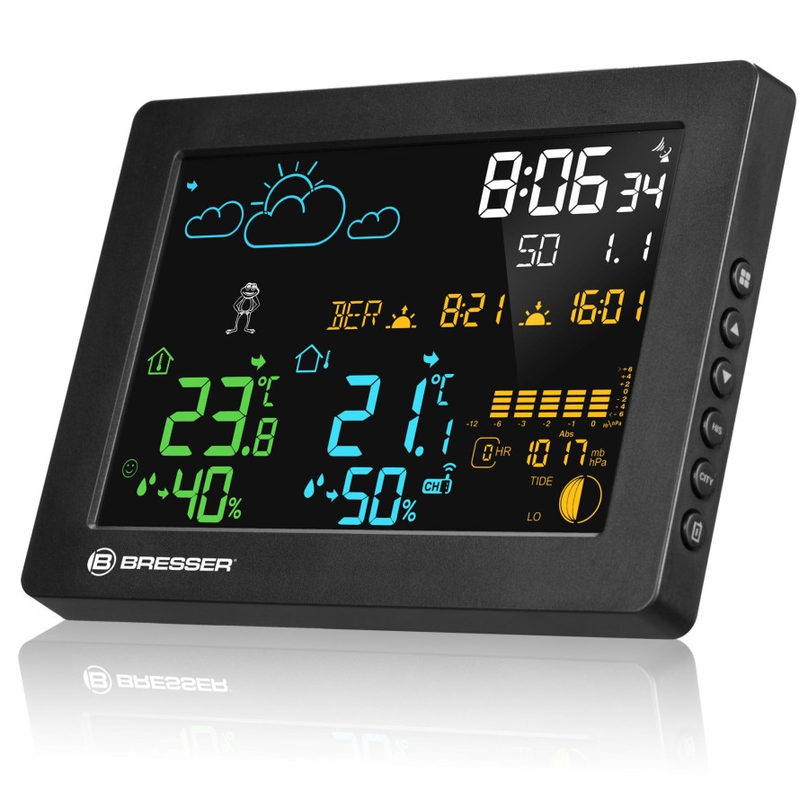 Wetterstationen | Bresser Bresser Meteotemp Baro Hz Farbwetterstation
