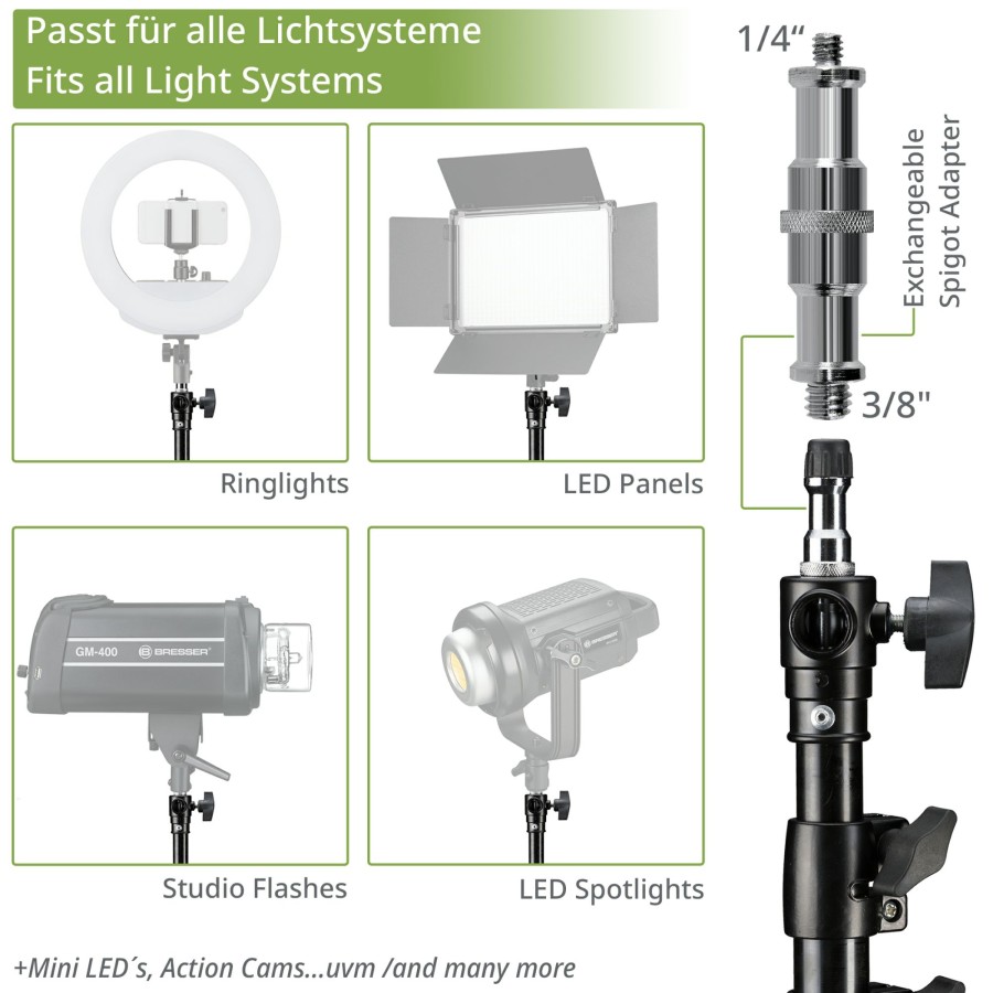 Lampenstative | Bresser Bresser Lampenstativ Br-Tp240 Pro-1 Im 2Er Set