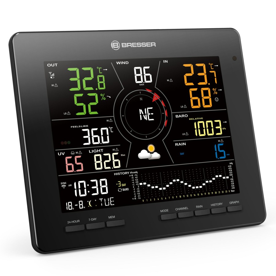 Wlan-Wetterstationen/-Center | Bresser Bresser Wlan 4Cast Md Funk-Wetterstation