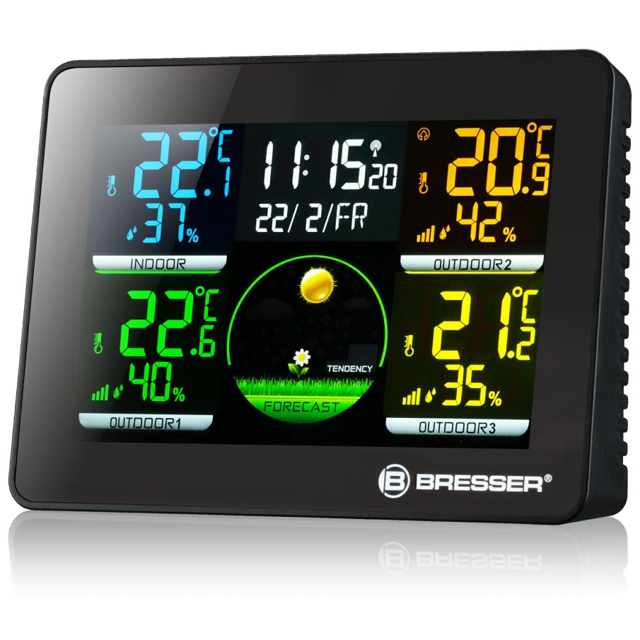 Thermometer/Hygrometer | Bresser Bresser Thermo Hygro Quadro Nlx - Thermo-/Hygrometer Mit 3 Ausensensoren