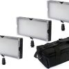 Led | Bresser Bresser Sl-448A Bi-Color Led Flachenleuchten 3Er Set