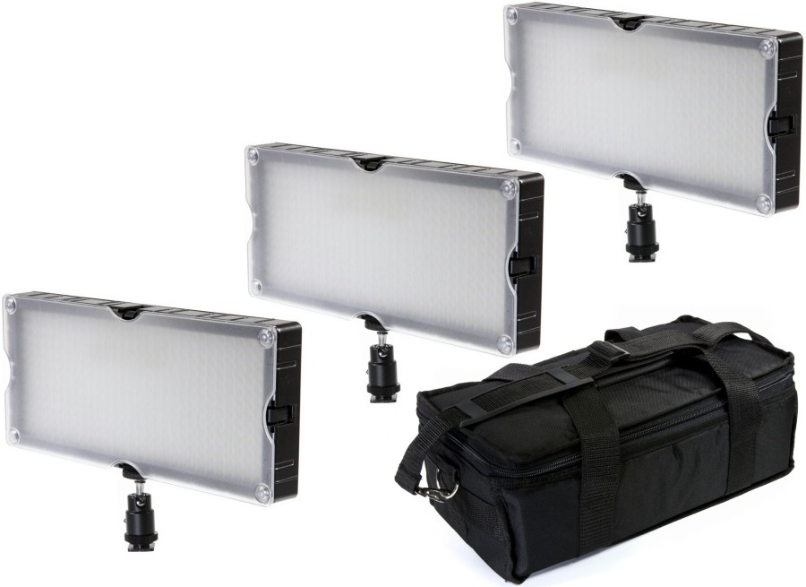 Led Sets | Bresser Bresser Sl-448A Bi-Color Led Flachenleuchten 3Er Set