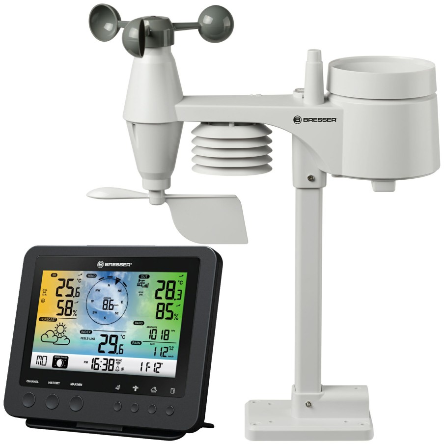 Wettercenter | Bresser Bresser Wlan Farbwetterstation Mit 5-In-1-Profi-Sensor