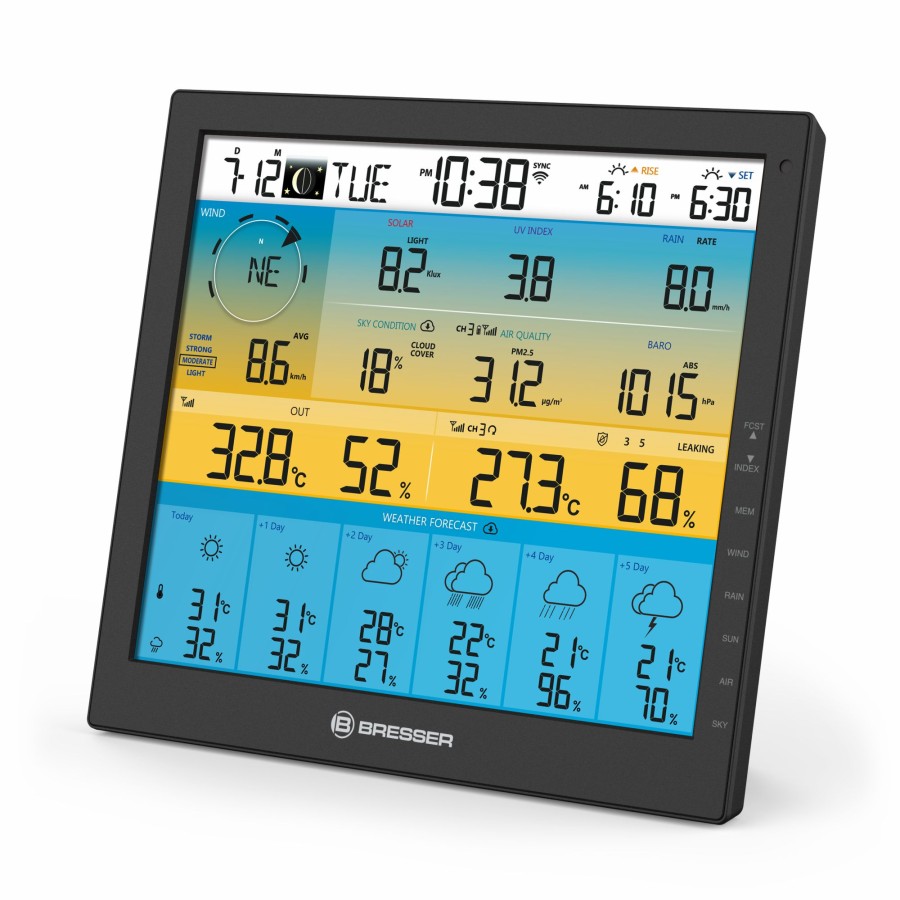 Wettercenter | Bresser Bresser 6-Tage 4Cast Pro Sf Wlan-Wetterstation 7-In-1 Solar