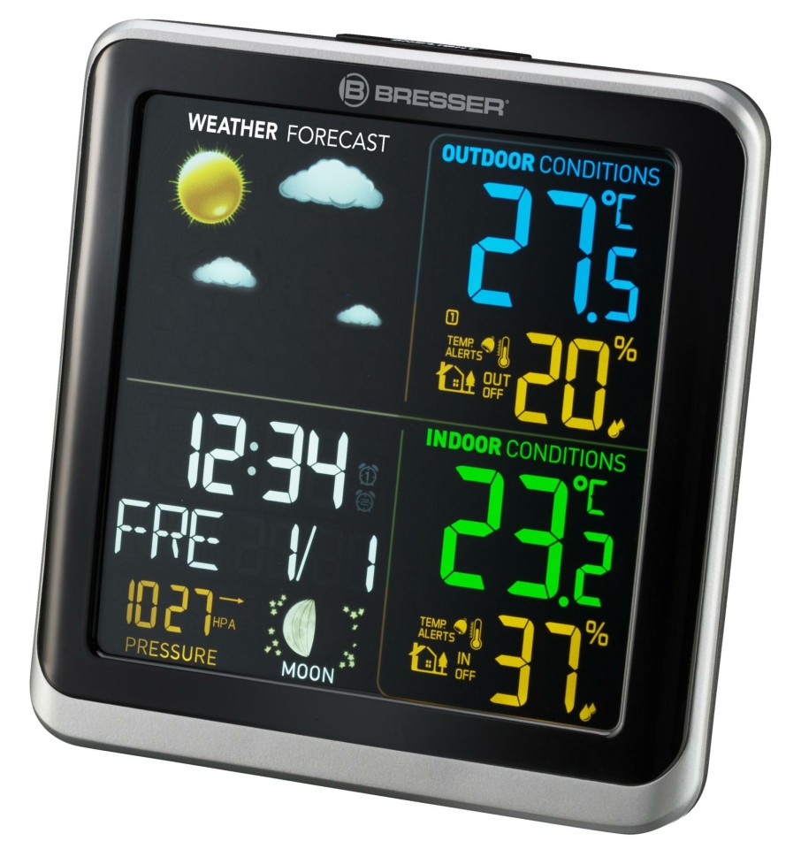 Wetterstationen | Bresser Bresser Climatemp Tb Wetterstation Mit Lcd Farbdisplay