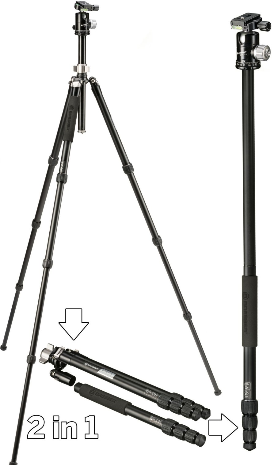 Zubehor | Bresser Bresser Bx-25 Pro Profi-Foto-Stativ