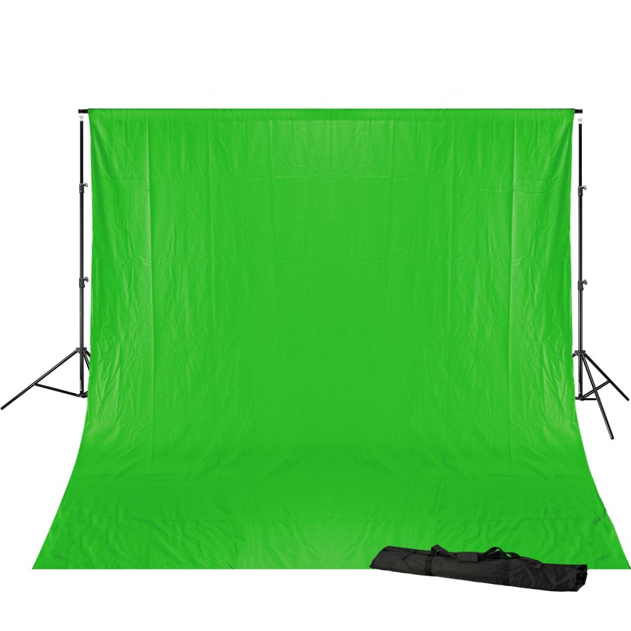 Hintergrundsysteme | Bresser Bresser Br-D23 Hintergrundsystem + Hintergrundstoff 3 X 6M Chromakey Grun