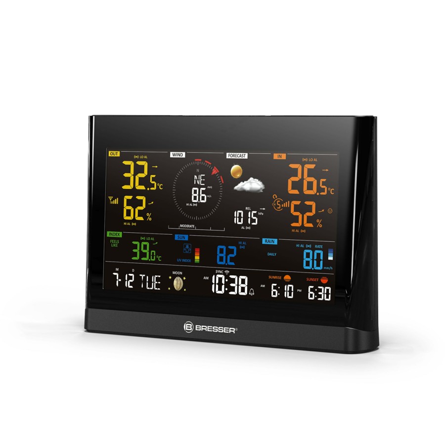 Wettercenter | Bresser Bresser Wlan Comfort Wetterstation Mit 7-In-1 Profi-Sensor Und Modernem Farbdisplay