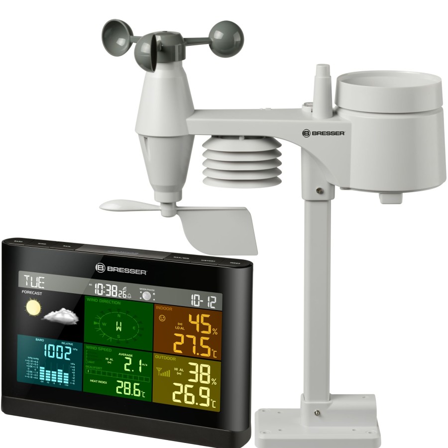 Wettercenter | Bresser Bresser 5-In-1 Comfort Wetterstation Mit Farbdisplay