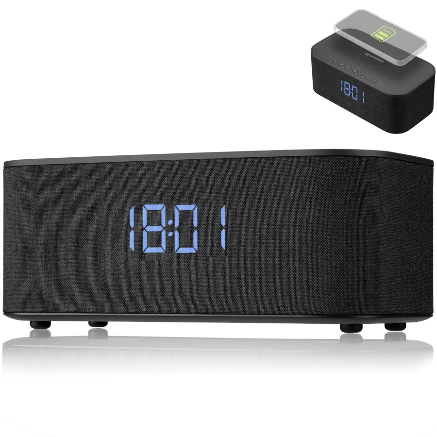 Uhren | Bresser Bresser Bluetooth Stereo-Lautsprecher Mit Weck- Und Ladefunktion