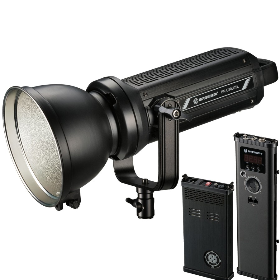 Led | Bresser Bresser Br-D3000Sl Cob Led Studiolampe 300W Mit Fernbedienung