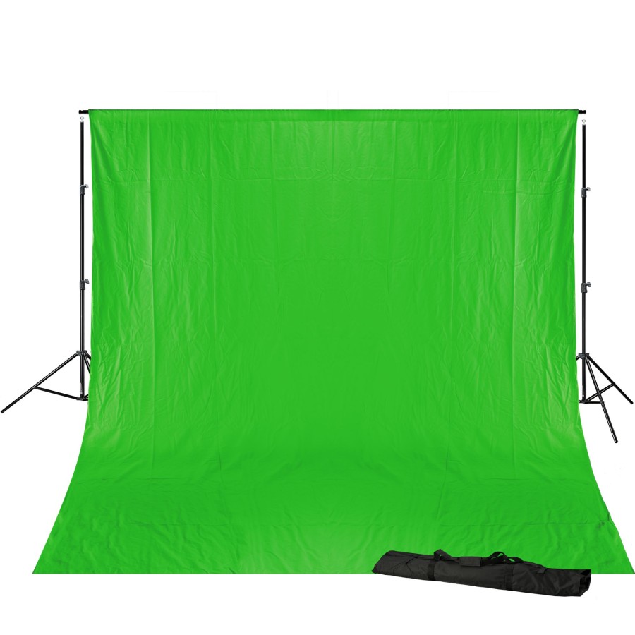 Hintergrundsysteme | Bresser Bresser Br-D23 Hintergrundsystem + Hintergrundstoff 3 X 4M Chromakey Grun