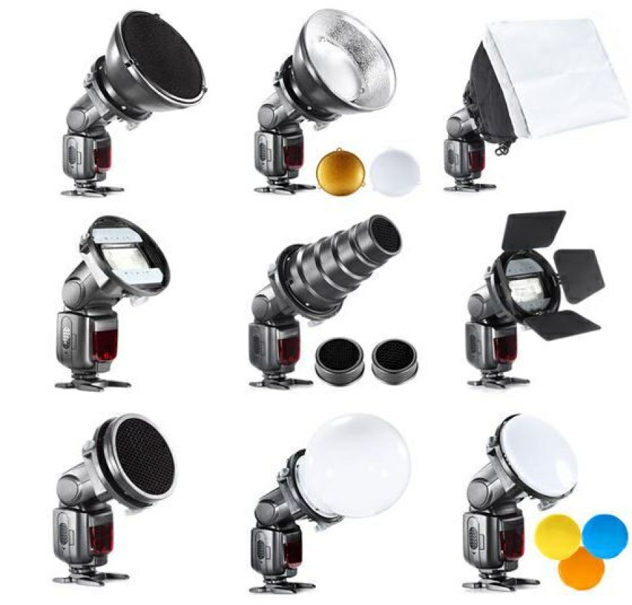 Softboxen | Bresser Bresser Br-Set7 7-Teiliges Lichtformerset Fur Kamerablitze