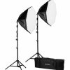 Led Sets | Bresser Bresser Br-2860 Led Softbox-Tageslichtset 2 X 50W