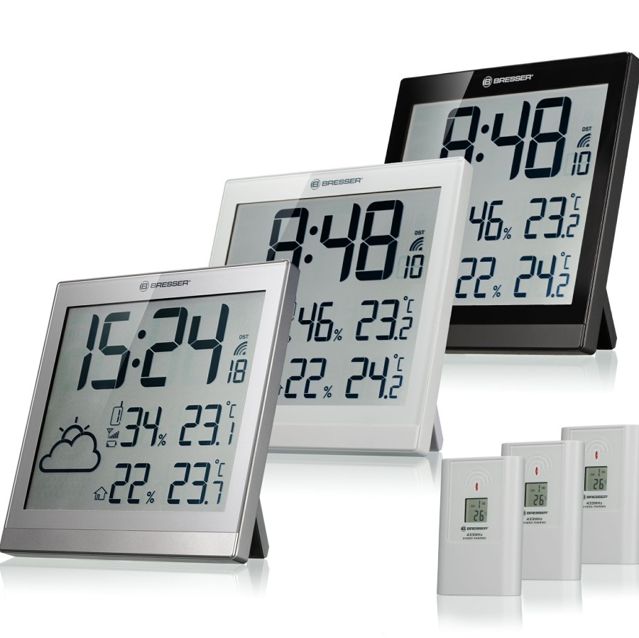 Wetterstationen | Bresser Bresser Lcd Wetter-Wanduhr Climatemp Jc