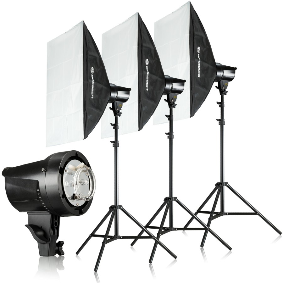 Studioblitzsets | Bresser Bresser Brt-210B Studioblitzset 3 X 200 W