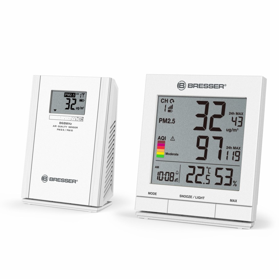 Wetterstationen | Bresser Bresser Pm2,5/Pm10-Feinstaubmessgerat Mit Funksensor