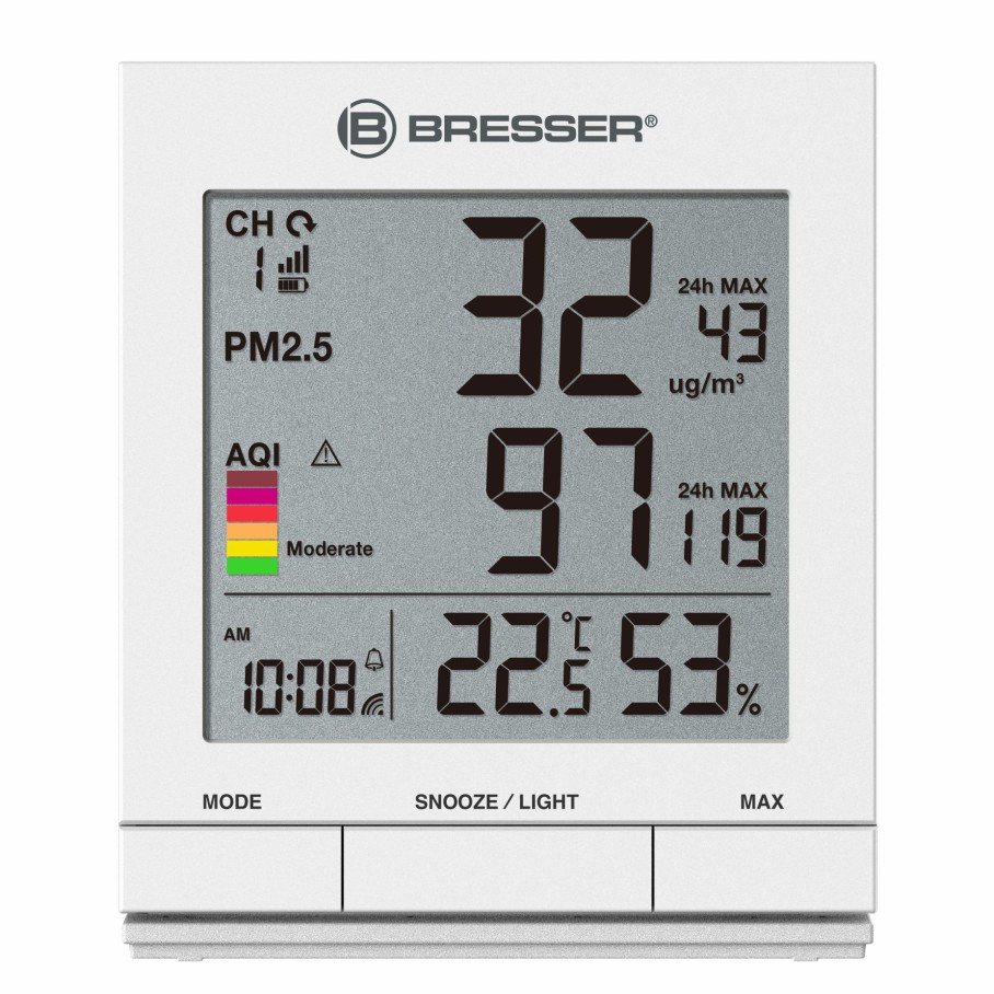 Wetterstationen | Bresser Bresser Pm2,5/Pm10-Feinstaubmessgerat Mit Funksensor