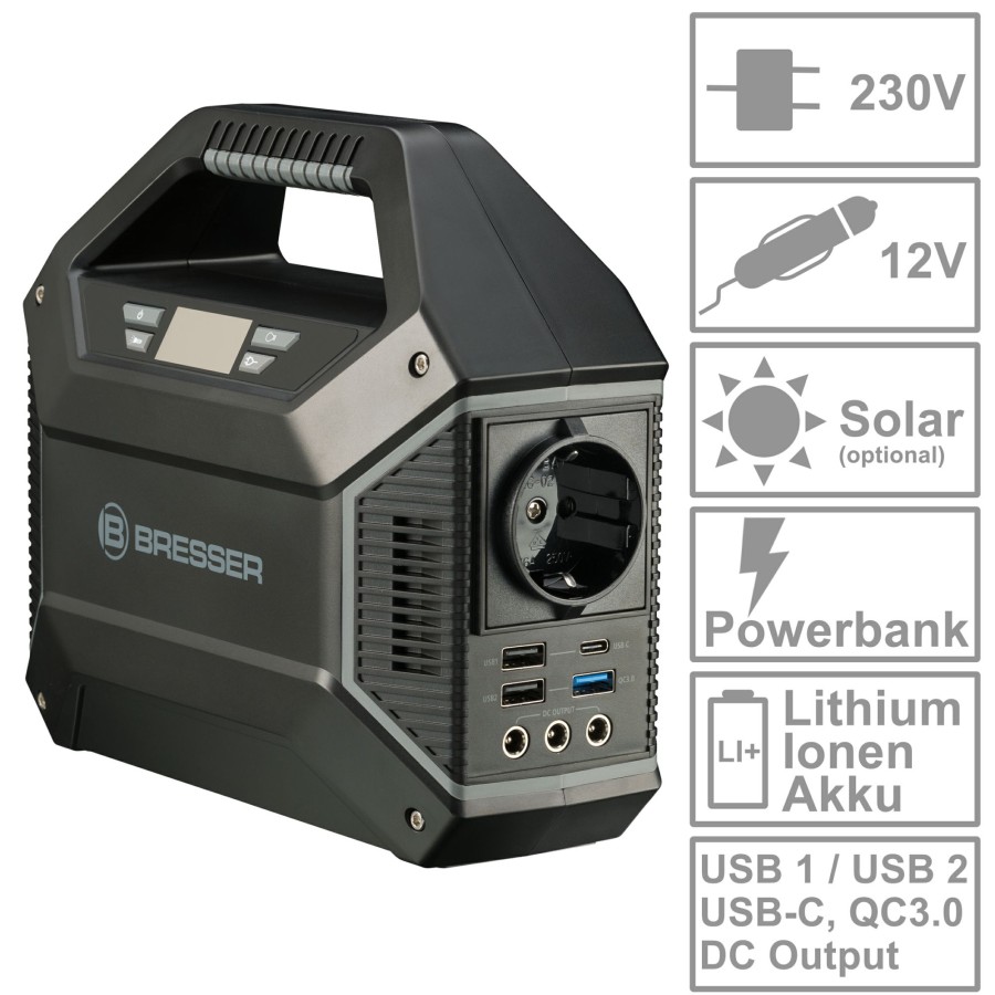 Stromversorgung | Bresser Bresser Mobile Power Station Tragbarer Stromspeicher 100 Watt