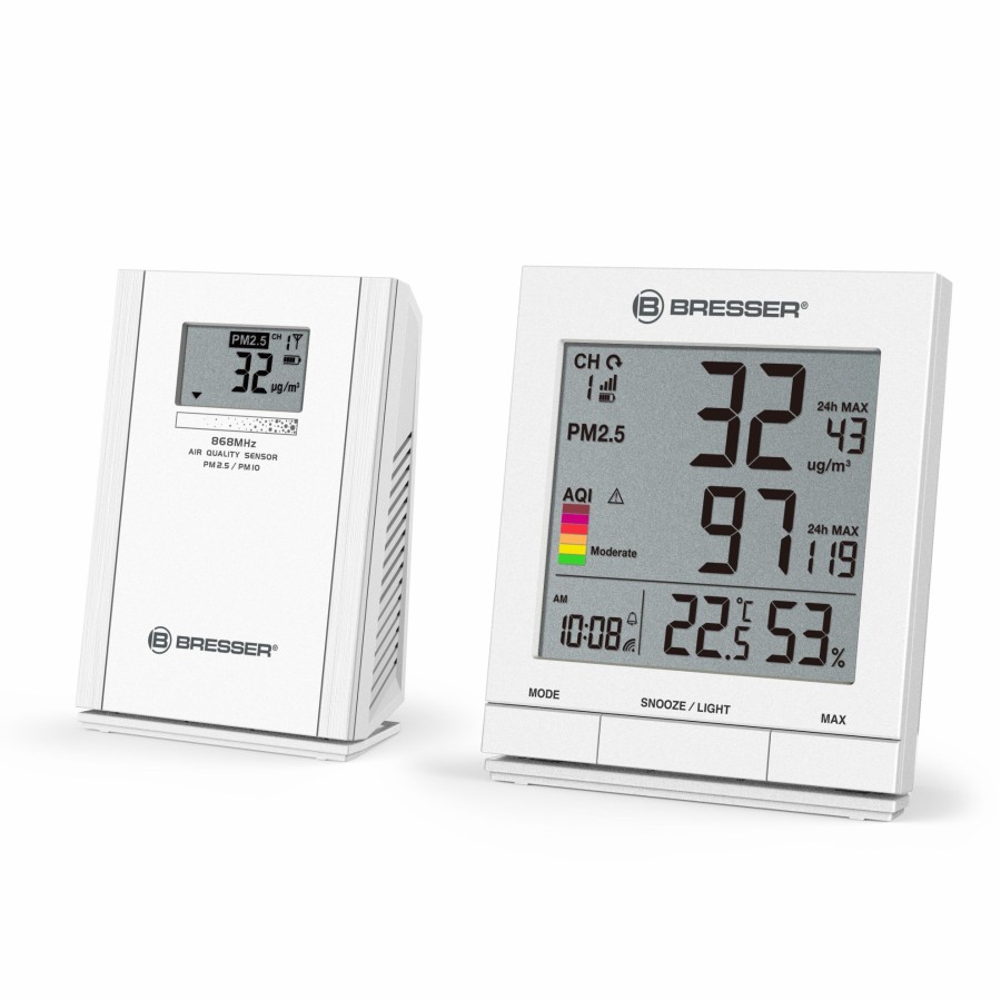 Raumklima Und Luftqualitat | Bresser Bresser Pm2,5/Pm10-Feinstaubmessgerat Mit Funksensor