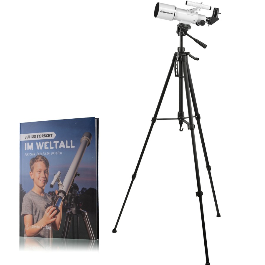 Astronomie | Bresser Bresser Classic 70/350 Linsenteleskop Mit Buch ''Julius Forscht Im Weltall''